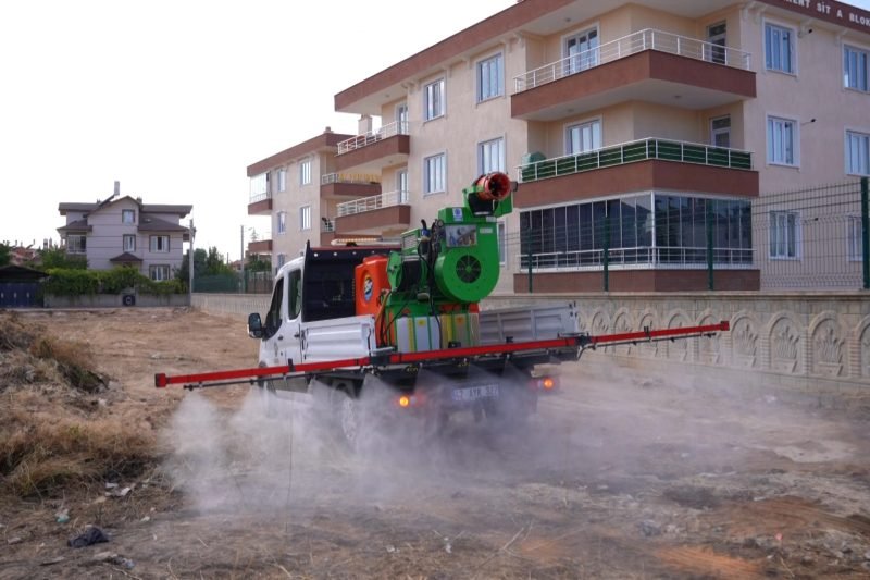 Karatay'da Haşere Kontrolünde Hava Araçları Kullanılıyor