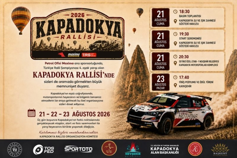 Türkiye Ralli Şampiyonası'nın 4. Ayağı Nevşehir'de Toprak Pistlerde Yarışacak