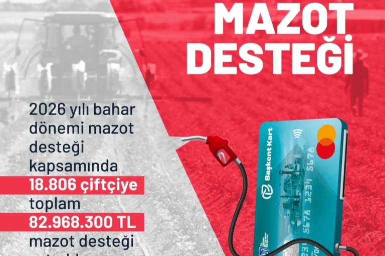 Ankara Büyükşehir Belediyesi tarafından çiftçilere verilen mazot desteği ödemesi