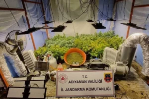 Adıyaman'da jandarma ekipleri tarafından gerçekleştirilen uyuşturucu operasyonunda ele geçirilen uyuşturucu maddeler