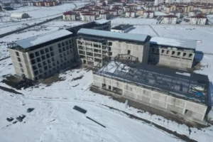 Ağrı Kadın Doğum ve Çocuk Hastanesi inşaatından genel görünüm