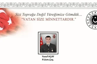 Ağrı'da askeri araç kazası sonucu şehit olan Piyade Uzman Çavuş Yusuf Açay