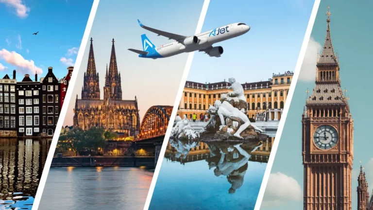 AJet'in yurt dışı uçuşlarında indirim kampanyasını duyuran görsel