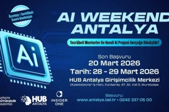 Antalya'da düzenlenen AI Weekend 2026 etkinliği kapsamında yapay zeka ile gelecek inşa ediliyor