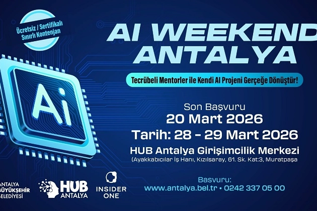 Antalya'da düzenlenen AI Weekend 2026 etkinliği kapsamında yapay zeka ile gelecek inşa ediliyor