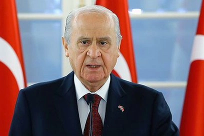 MHP Genel Başkanı Devlet Bahçeli bayram mesajı veriyor.