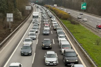 Bayram dönüşü Anadolu Otoyolu'nda oluşan yoğun trafik ve araç kuyrukları