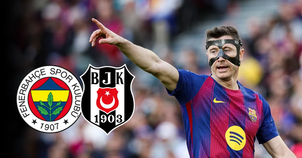 Beşiktaş ve Fenerbahçe'nin transfer gündemindeki yıldız golcü Robert Lewandowski