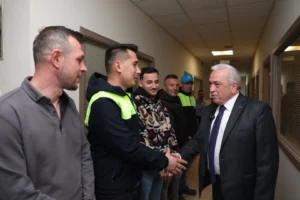 Nilüfer Belediye Başkanı Şadi Özdemir ve personeli bayramlaştı