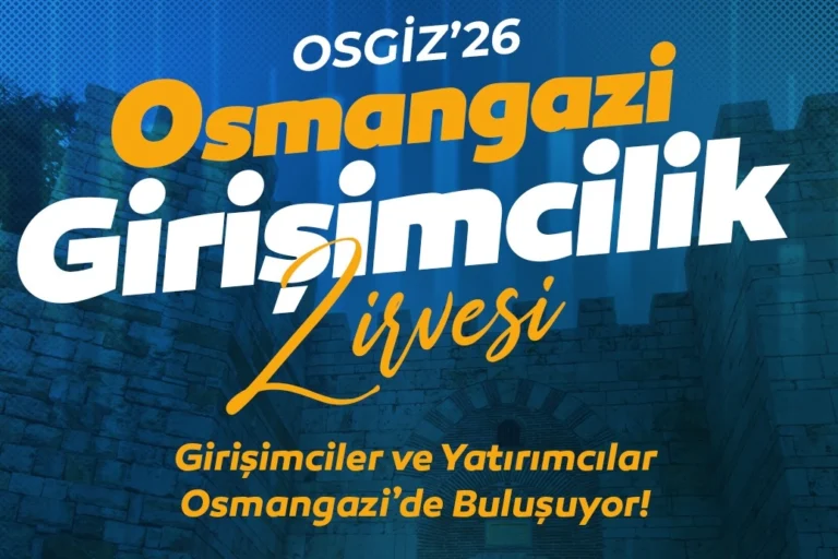 Osmangazi Girişimcilik Zirvesi (OSGİZ’26) logosu ve katılımcıların bir arada olduğu görsel