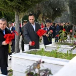 Bornova'da 18 Mart Çanakkale Zaferi ve Şehitleri Anma Günü kapsamında düzenlenen etkinliklerden bir görünüm