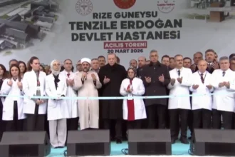 Cumhurbaşkanı Erdoğan Güneysu'da yeni hastane açılışında konuşma yapıyor