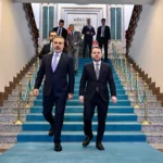 Adalet Bakanı Akın Gürlek ve Dışişleri Bakanı Hakan Fidan'ın bakanlıkta gerçekleşen görüşmesi