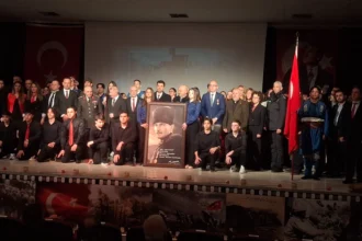Edirne Keşan'da 18 Mart Çanakkale Deniz Zaferi anma töreninden genel görünüm