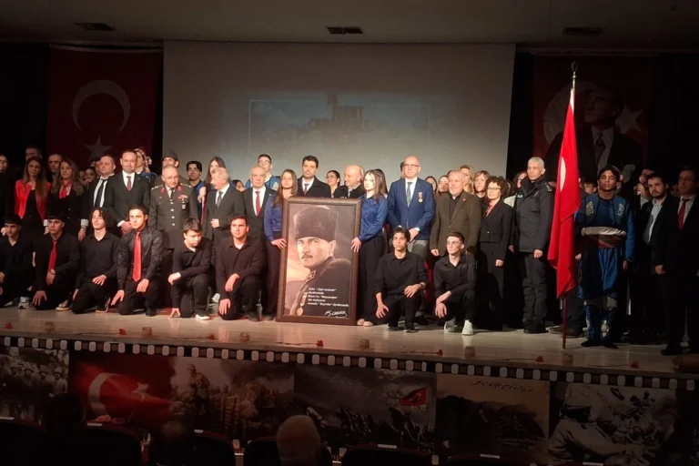 Edirne Keşan'da 18 Mart Çanakkale Deniz Zaferi anma töreninden genel görünüm