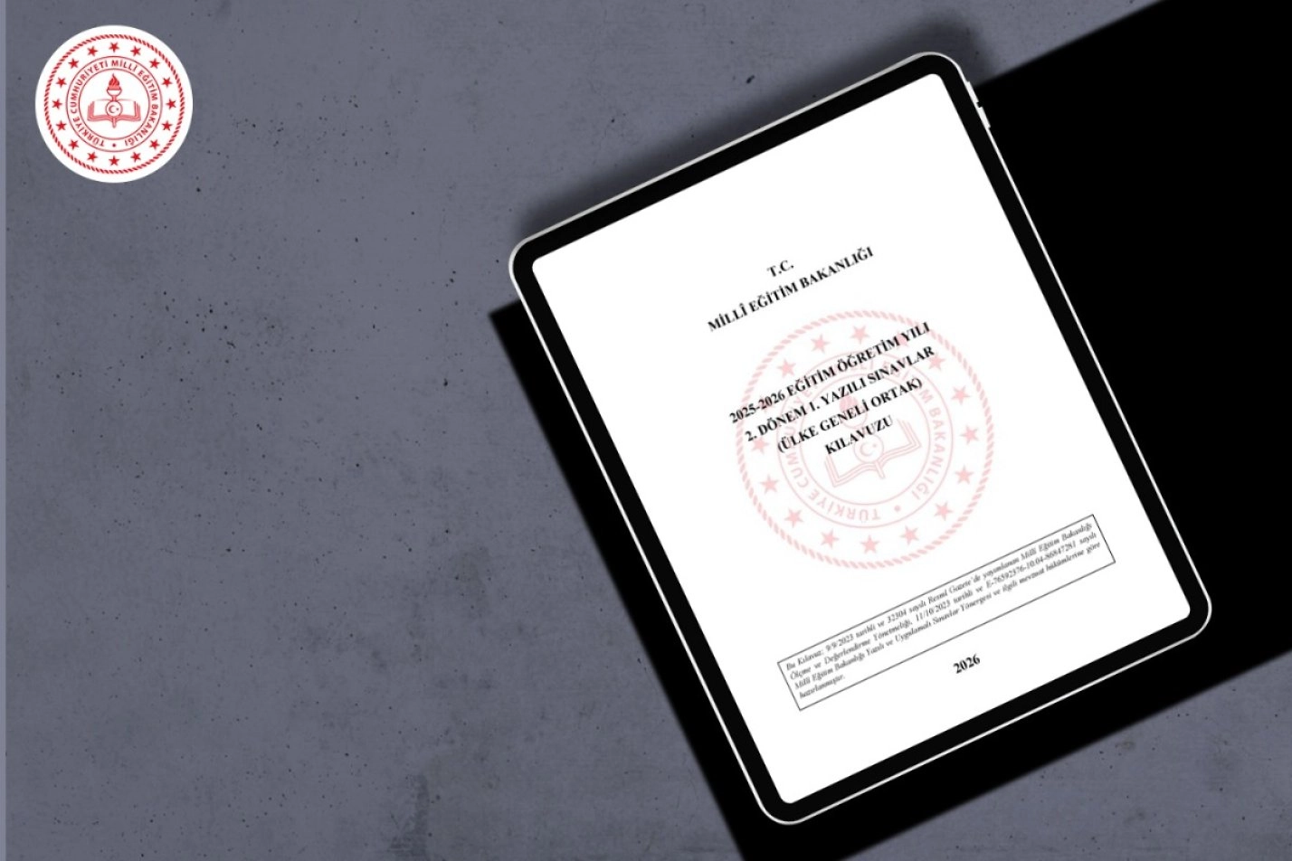 MEB tarafından açıklanan ortak yazılı sınav takvimi