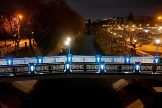 Eskişehir İskele 26'ya yapılan yeni köprü ve aydınlatma çalışmaları