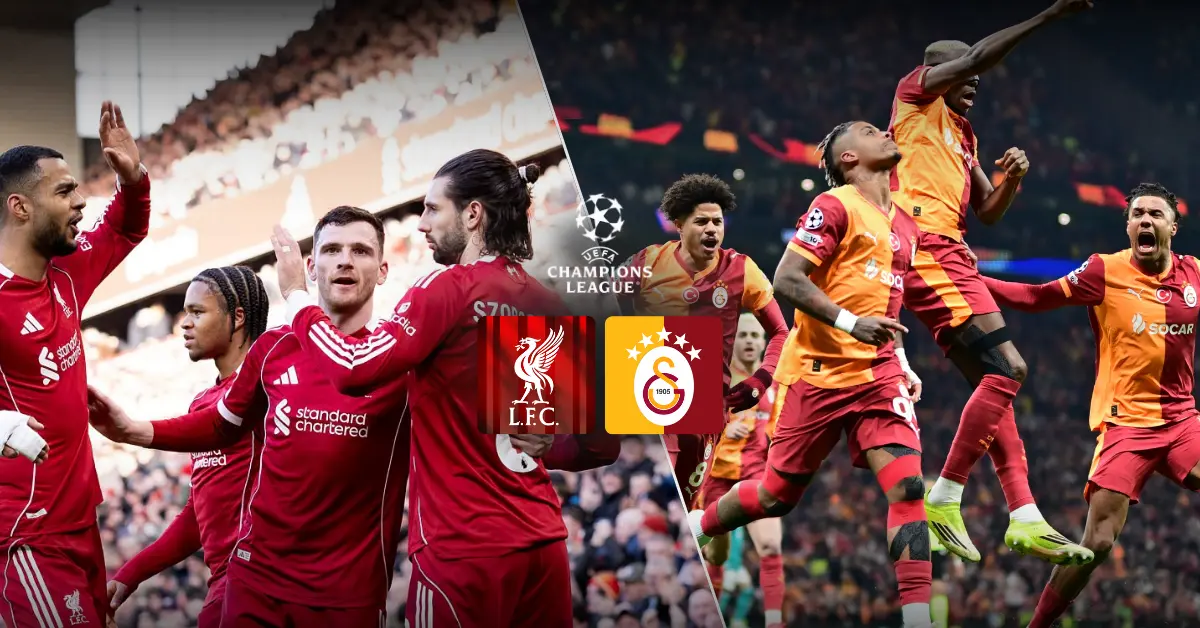 Galatasaraylı futbolcular, Liverpool deplasmanında Şampiyonlar Ligi çeyrek final maçı için sahada