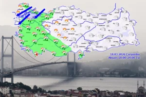 Meteoroloji uyarısı: Batı bölgelere yağmur, Marmara'ya kuvvetli rüzgar bekleniyor.