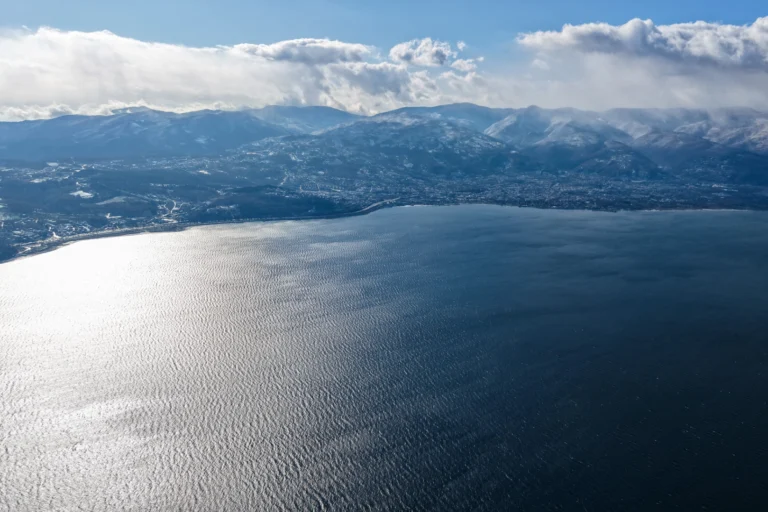 Sapanca Gölü'nde su seviyesini gösteren görsel