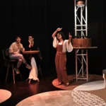 Bornova Belediyesi Şehir Tiyatrosu'nun 'Unutmak' oyunu sahnelenirken