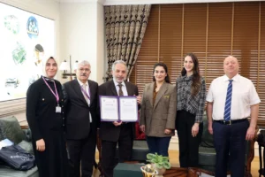 Talas Belediyesi ve Nuh Naci Yazgan Üniversitesi Diş Hekimliği Fakültesi heyetinin Talas Belediye Başkanı Mustafa Yalçın'ı ziyareti