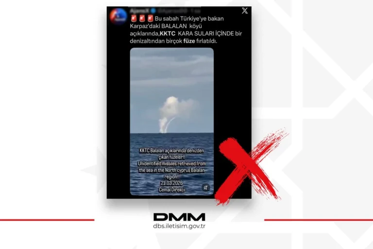 KKTC açıklarında füze atıldığı iddiasına yalanlama manşeti