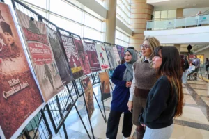KTO Karatay Üniversitesi'nde düzenlenen 18 Mart Çanakkale Zaferi ve Şehitleri Anma Günü sergisinden genel görünüm