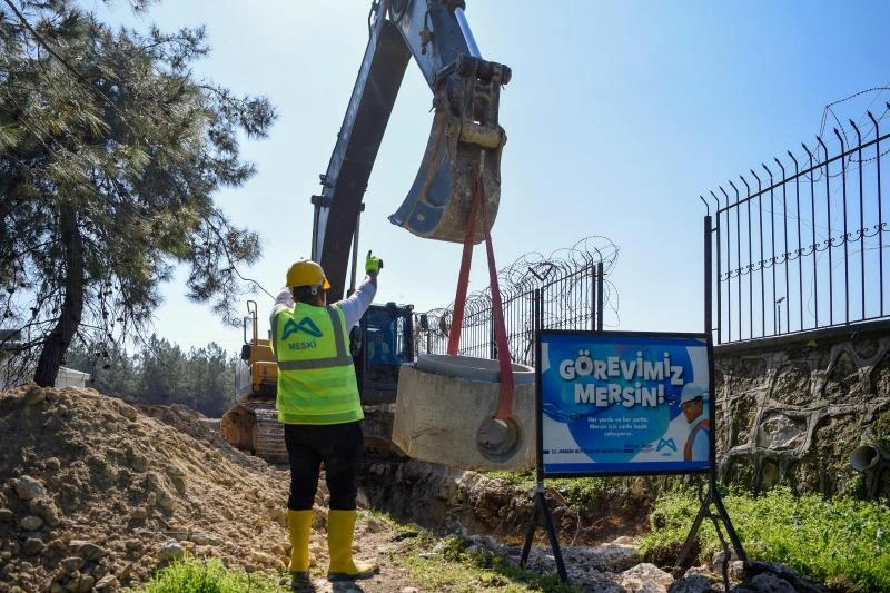 Mezitli Devlet Hastanesi için yapılan atık su altyapı çalışmalarını gösteren görsel