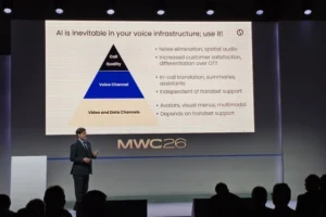 MWC 2026'da GlobalData'nın yapay zeka çağında ses teknolojilerindeki evrimi konu alan beyaz kitabı.