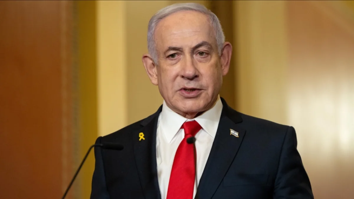 İsrail Başbakanı Binyamin Netanyahu, İran saldırıları sonrası açıklama yapıyor.