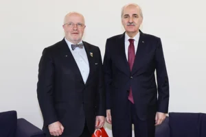 TBMM Başkanı Numan Kurtulmuş, Litvanya Meclis Başkanı Juozas Olekas ile Zagreb'de görüştü.