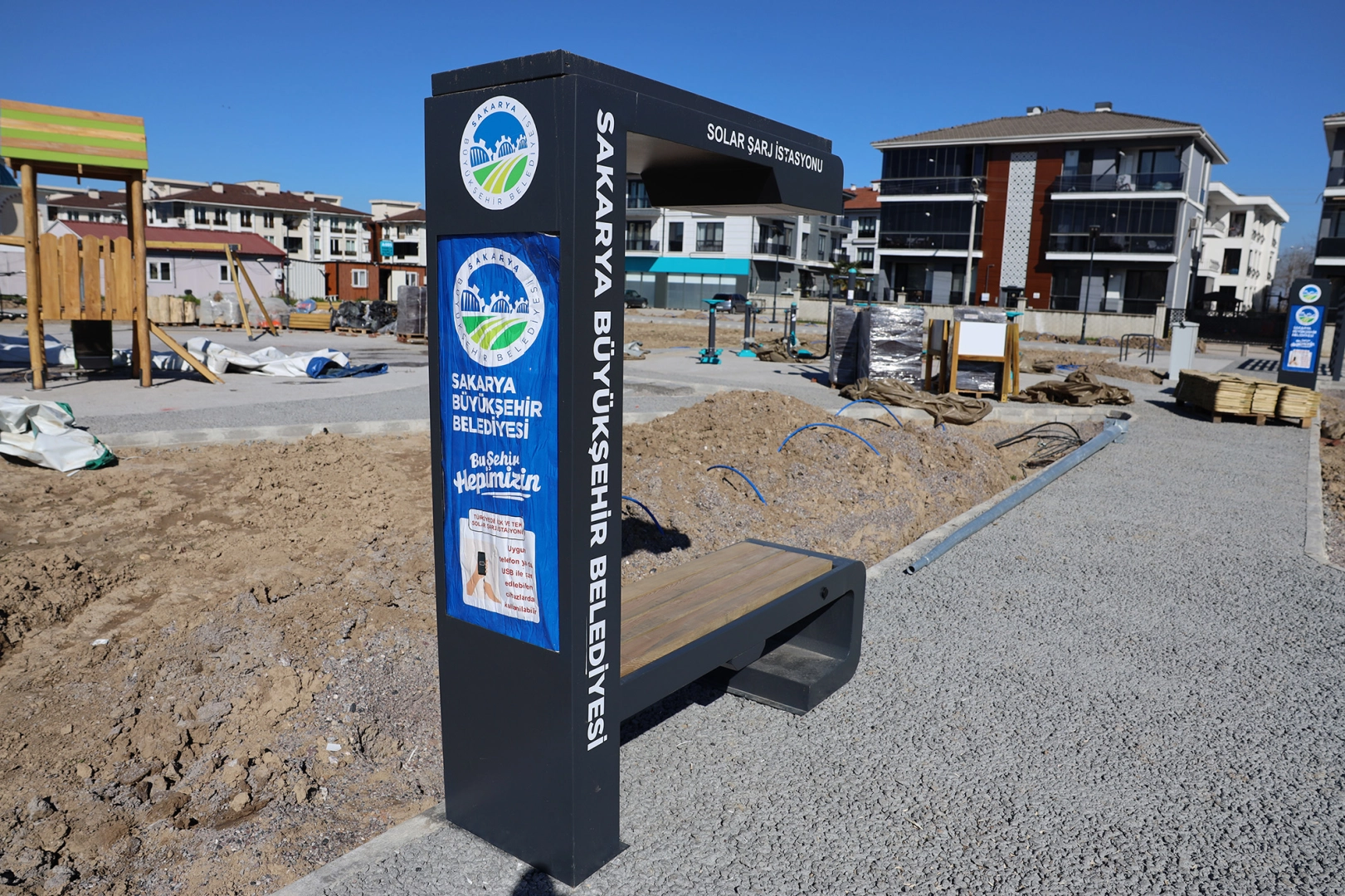 Sakarya'da inşaatı devam eden Sürdürülebilir İklim Park'tan genel görünüm