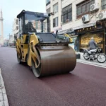 Şanlıurfa Divanyolu Caddesi'nde renkli asfalt uygulaması yapılmış hali
