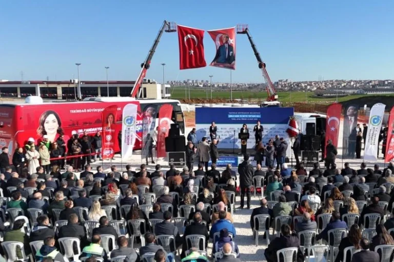 Çorlu Sebze ve Meyve Toptancı Hali temel atma töreni