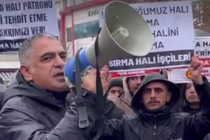 Sırma Halı işçilerine destek veren BİRTEK-SEN Genel Başkanı Mehmet Türkmen'in tutuklanması