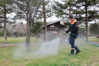 Sivas'ta yaz öncesi halk sağlığını korumak amacıyla yapılan ilaçlama çalışmaları