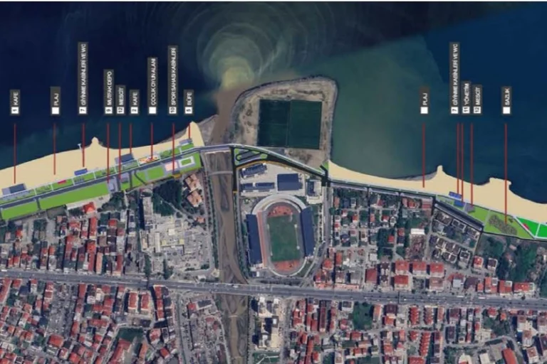 Trabzon Akçaabat sahili Yıldızlı-Söğütlü Sahil Projesi kapsamında yenileniyor