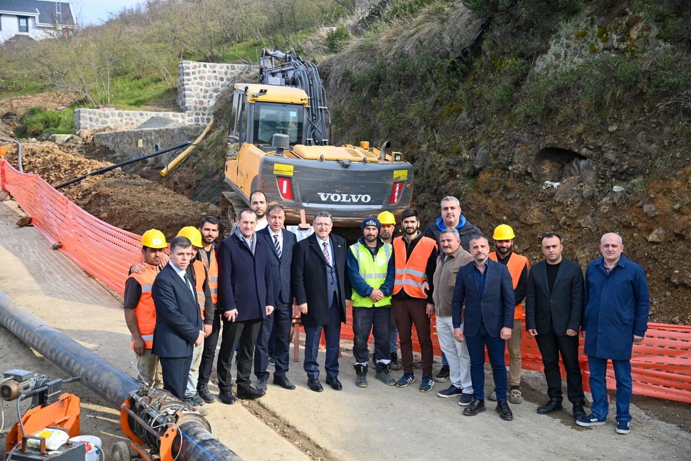 Trabzon Akçaabat içme suyu şebeke hattı çalışmaları