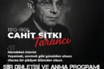 Cahit Sıtkı Tarancı anma programı afişi