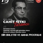 Cahit Sıtkı Tarancı anma programı afişi