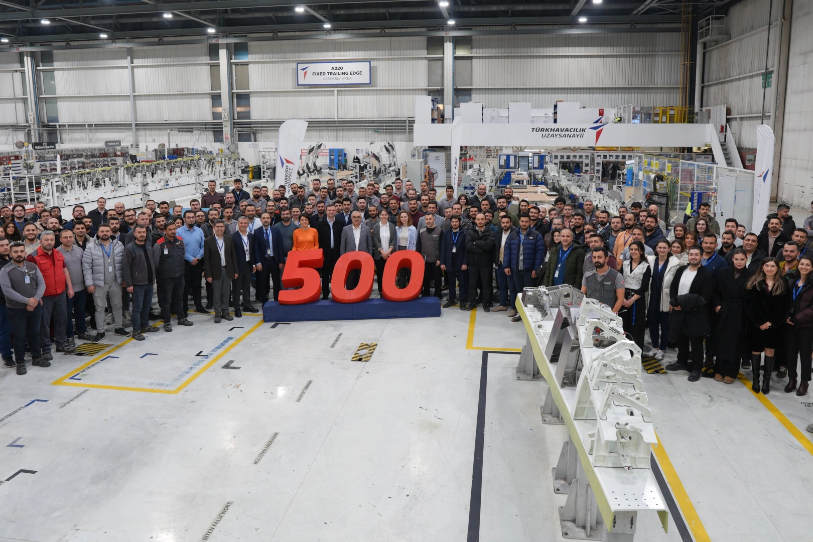 TUSAŞ'tan Airbus A220 programında 500. komponent sevkiyatı