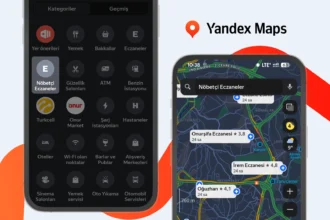 Yandex Maps nöbetçi eczane bulma özelliği
