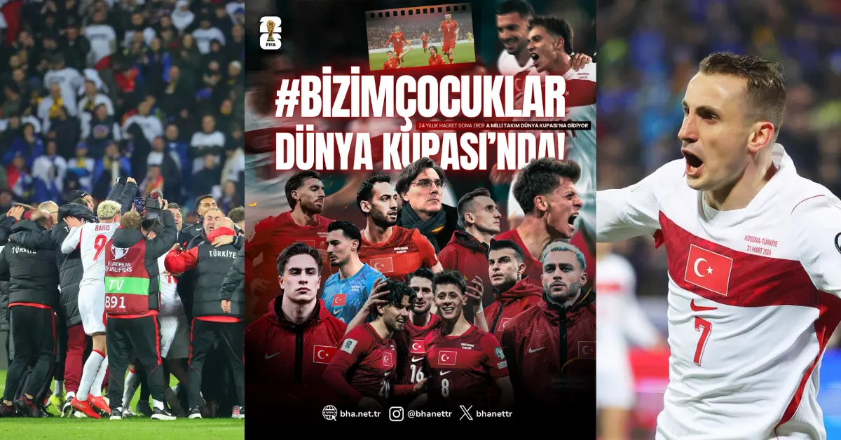 A Milli Futbol Takımı oyuncuları sevinirken