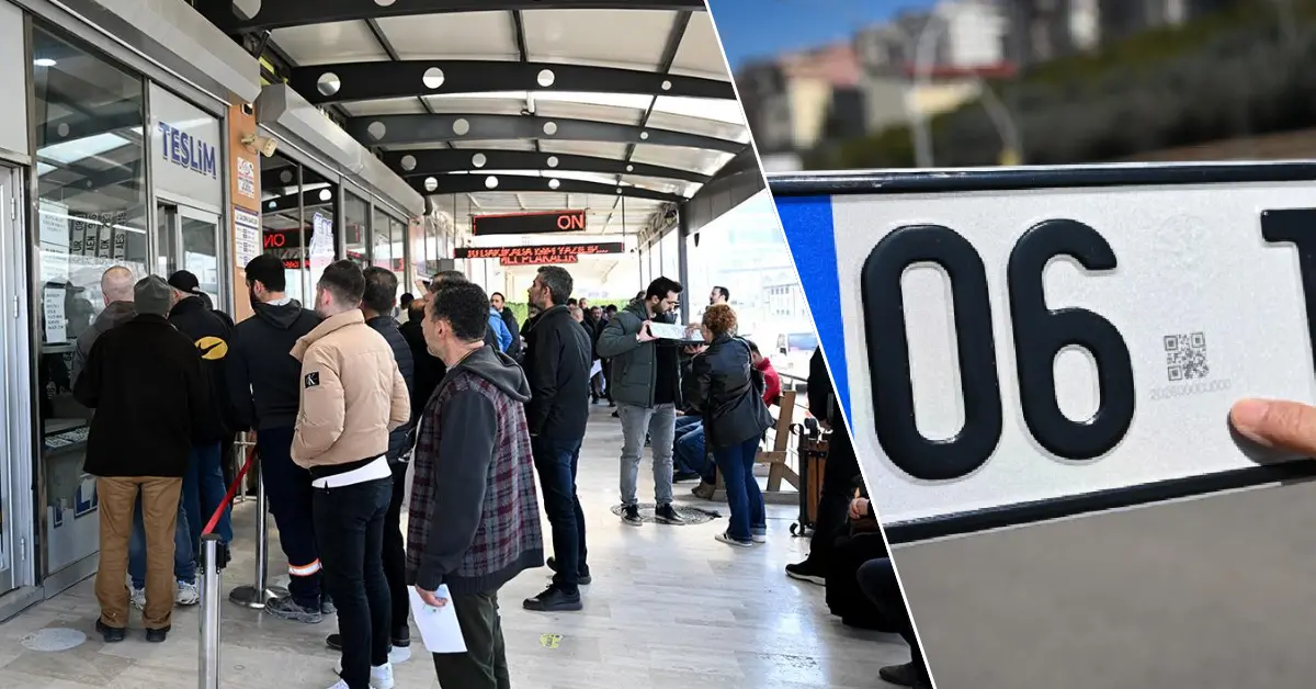 Plaka basım merkezlerinde yoğunluk ve uzun kuyruklar