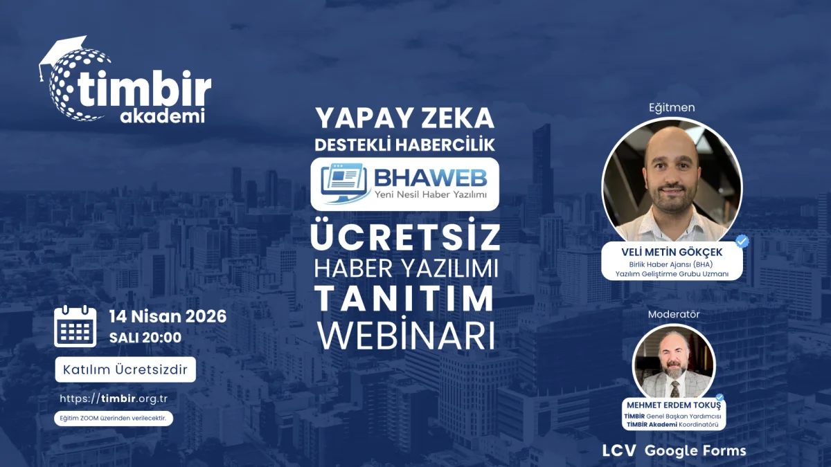 TİMBİR BHAweb ücretsiz haber yazılımı tanıtım webinarı görseli