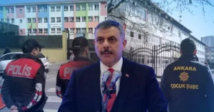 Okullarda güvenlik önlemlerinin artırıldığını gösteren bir görsel