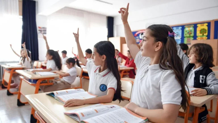 Okullarda polis gözetimini gösteren güvenlik kamerası