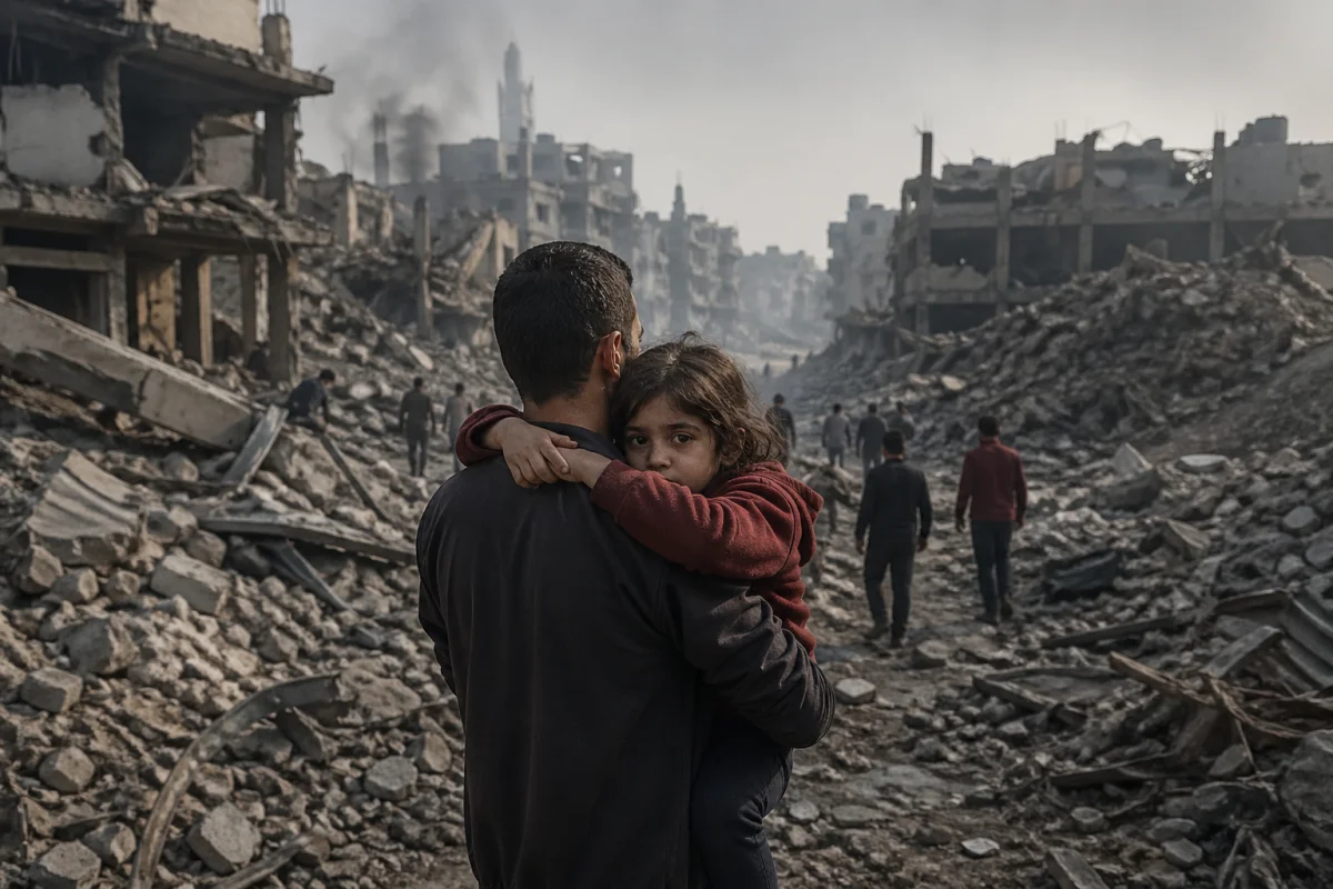 Gazze'de İsrail saldırıları sonucu artan can kaybını gösteren görsel