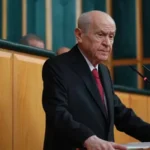 MHP Genel Başkanı Devlet Bahçeli konuşma yaparken